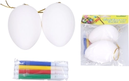 Uova di plastica da colorare 5 × 8 cm, 2 pz con pennarelli