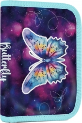 Astuccio scolastico con 2 alette Farfalla, vuoto