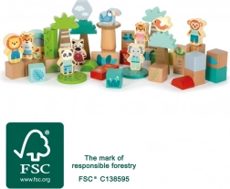 Set di costruzioni in legno Amici della giungla small foot