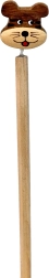 Matita in legno con topper a forma di tigre