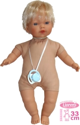 Bambola realistica Llorens Roberto con suoni e corpo morbido 33 cm