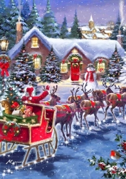 Puzzle Babbo Natale e slitta 1000 pezzi