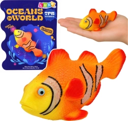 Figura in gomma di pesce pagliaccio ocellato (panciuto) 10,5 cm
