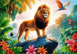 TREFL Puzzle Re della Giungla 200 Pezzi