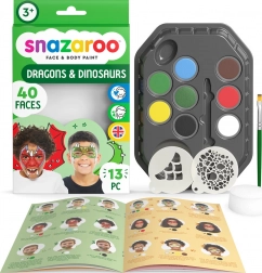 SNAZAROO Set 8 colori per il viso - Draghi e dinosauri