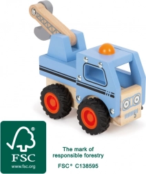 Carro attrezzi in legno small foot con gru mobile