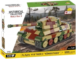 Modello di carro armato Tiger II Königstiger di mattoncini di plastica