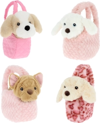 Cagnolino di peluche in borsa 16 cm – 4 tipi KEEL