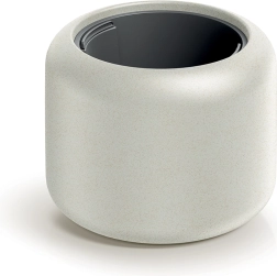 Vaso da fiori color sabbia ULPHO 40 cm con finitura opaca