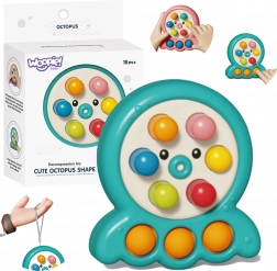 WOOPIE Gioco di abilità Martello Talpa con Corda Polpo Verde 2 in 1