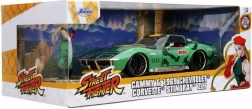 jadA toys street fighter chevrolet corvette 1969 1:24 con figurina di cammy