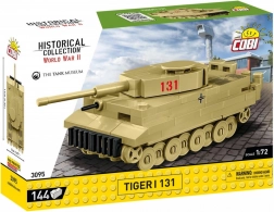 Modello del carro armato Tiger I 131 di mattoncini COBI