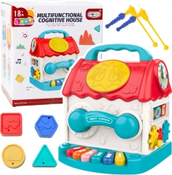 Cubo didattico interattivo a forma di casetta per bambini