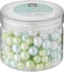 Set di perline di vetro verdi