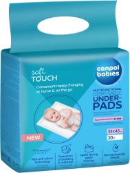Canpol babies tappetini igienici multifunzionali 33 × 45 cm, 20 pz