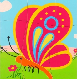 Puzzle in legno a strati Farfalla