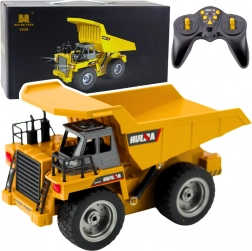 ZRC camion ribaltabile da cantiere HUINA 1:18, 9 canali, giallo