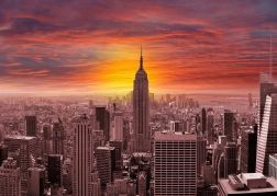 Goditi il Puzzle Tramonto sopra lo skyline di New York 1000 pezzi