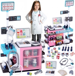 clinica medica per bambini con cassa e farmacia – set interattivo per piccoli dottori