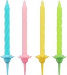 Candeline a spirale per compleanno GODAN, set da 24 pz