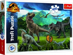 Trefl puzzle 100 pezzi Jurassic World – avventura con dinosauri
