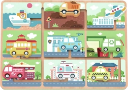 labirinto in legno con veicoli TOOKY TOY