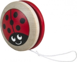 Detoa yo-yo in legno Coccinella, rosso