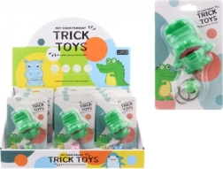 Portachiavi in plastica a forma di coccodrillo con sonaglino