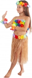 Gonna hawaiana per bambini naturale 45 cm