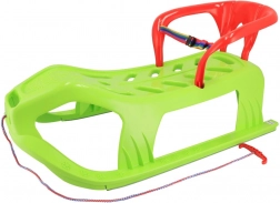 Slittino in plastica con schienale Baby Mix Snow Star verde