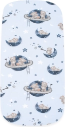 Lenzuolo in cotone per passeggino New Baby Teddy Bear in Space 35 × 75 cm