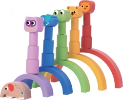 arcobaleno di equilibrio in legno con animaletti 2Kids
