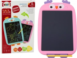 Tablet Grafico per Disegno per Bambini Rosa con Motivo Uccellino