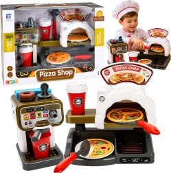 Set per bambini pizzeria con forno per pizza e macchina del caffè (Pizza Shop)