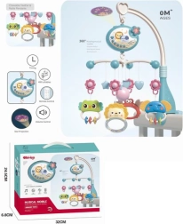 Giostrina blu per culla con animaletti