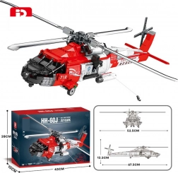 Set di costruzione con mattoncini elicottero da soccorso HH-60J Jayhawk 1137 pezzi