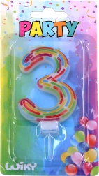 Candela party numero 3 a righe