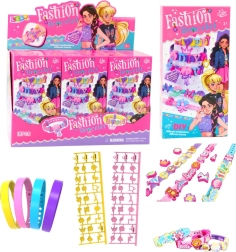 Set creativo fai-da-te di braccialetti con ciondoli e letterine – 4 braccialetti regolabili