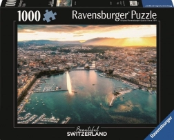 Puzzle RAVENSBURGER Tramonto nel cuore di Ginevra 1000 pezzi