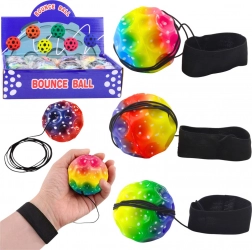 Pallina da allenamento con elastico e fascia da polso – esercizi di riflessi e coordinazione 6,5 cm