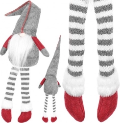 Elfo seduto decorazione tessile 50 cm – Grigio