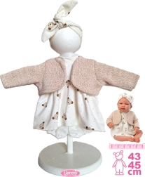 Vestitino per bambola neonato NEW BORN 43–45 cm – set 4 pezzi Llorens
