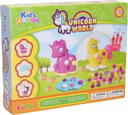 Set creativo con pasta da modellare a tema unicorni