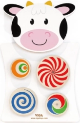 viga tavola manipolativa in legno mucca montessori fsc