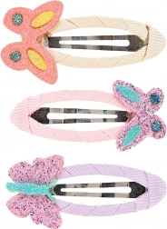 Fermagli per capelli con farfalla - 3 pz