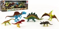 set dinosauri dal Cretaceo 6 pz figurine in plastica in scatola