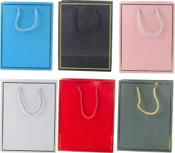 Borsa regalo con cornice dorata 23 × 18 × 10 cm