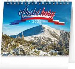 notique calendario da tavolo montagne ceche 2025, 16,5 × 13 cm