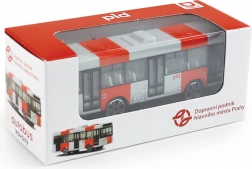Autobus metallico PID Praga rosso