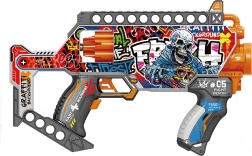 Mitragliatrice giocattolo a pallini di schiuma stile revolver 35 cm